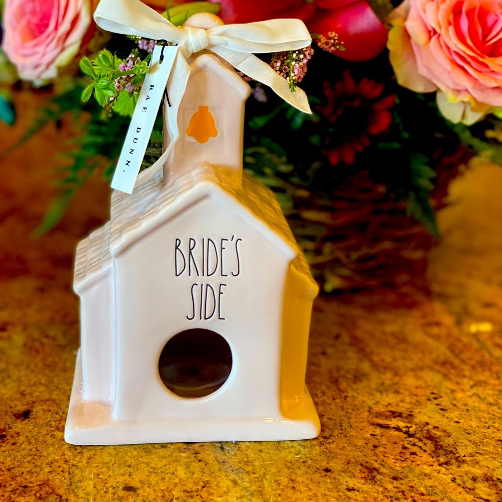 NIB Rae Dunn Church Birdhouse, Bride’s Side.
